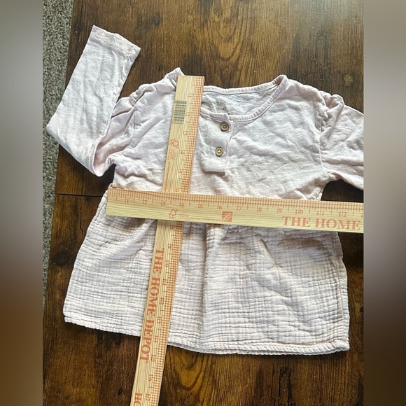 Grayson Collective violet peasant top girls size 4 ruched pastel boho fall - Picture 5 of 5